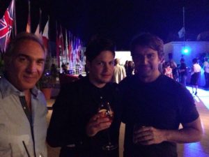 Armando y Adriano Iachini junto a Lorenzo Vigas 300x225 - Armando Iachini invitado al Festival de Cine de Venecia por Lorenzo Vigas